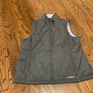 LL Bean Gray quilted vest